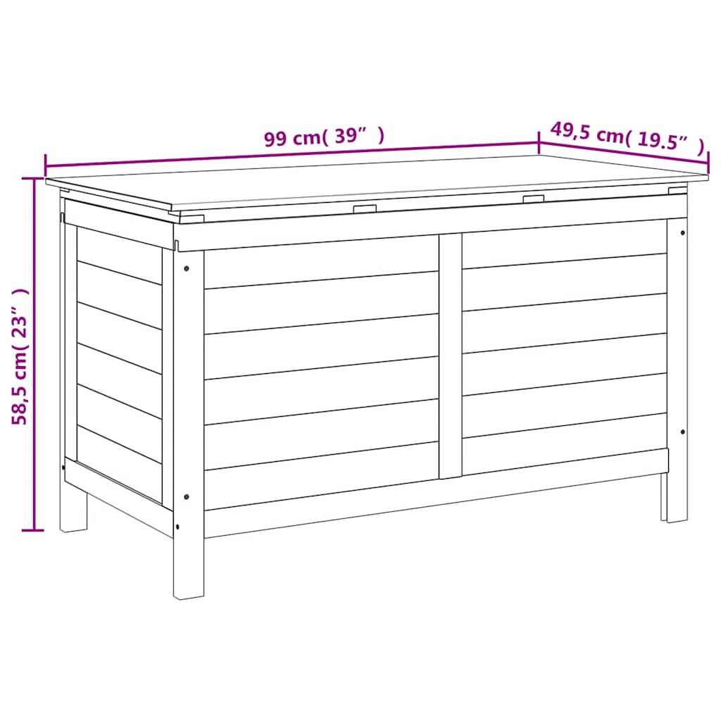 8721012119581_g_en_hd_6 vidaXL Garden Storage Box White 99x49.5x58.5 cm Solid Wood Fir - Image 8