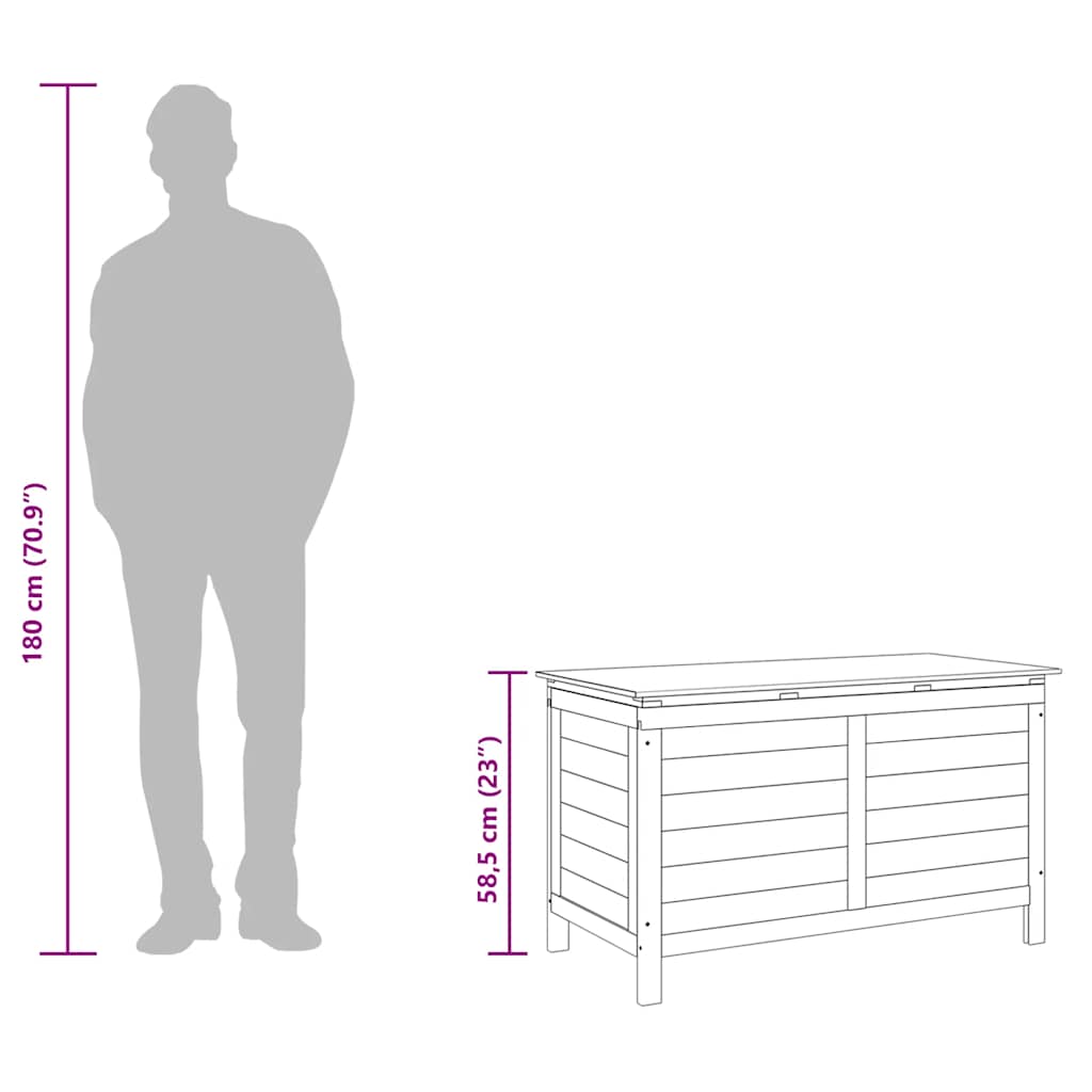 8721012119581_g_en_hd_7 vidaXL Garden Storage Box White 99x49.5x58.5 cm Solid Wood Fir - Image 9