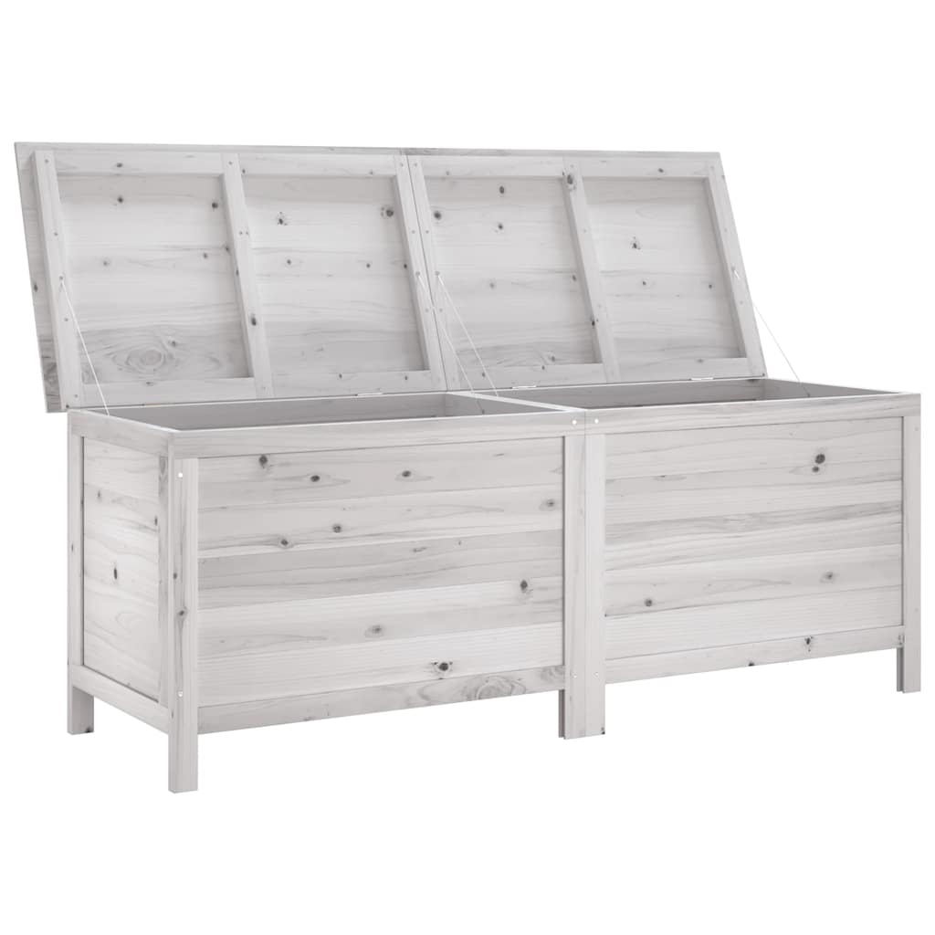 8721012119611_g_en_hd_1 vidaXL Garden Storage Box White 150x50x56.5 cm Solid Wood Fir - Image 3
