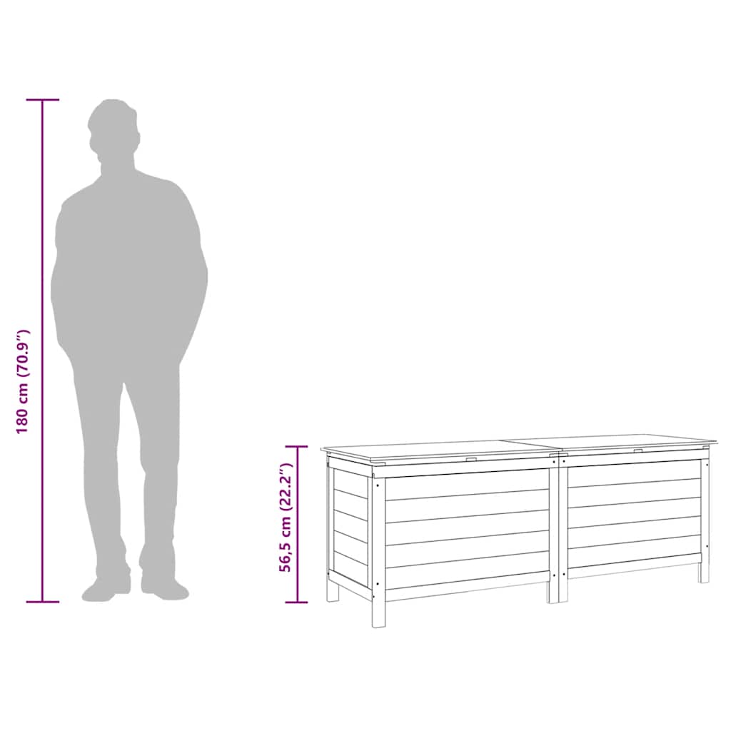 8721012119611_g_en_hd_7 vidaXL Garden Storage Box White 150x50x56.5 cm Solid Wood Fir - Image 9