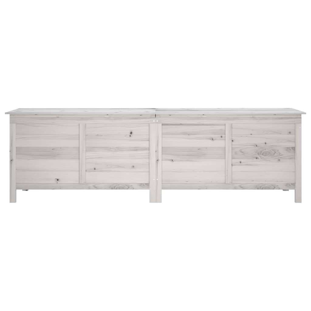 8721012119659_g_en_hd_2 vidaXL Garden Storage Box White 198.5x50x56.5 cm Solid Wood Fir - Image 4