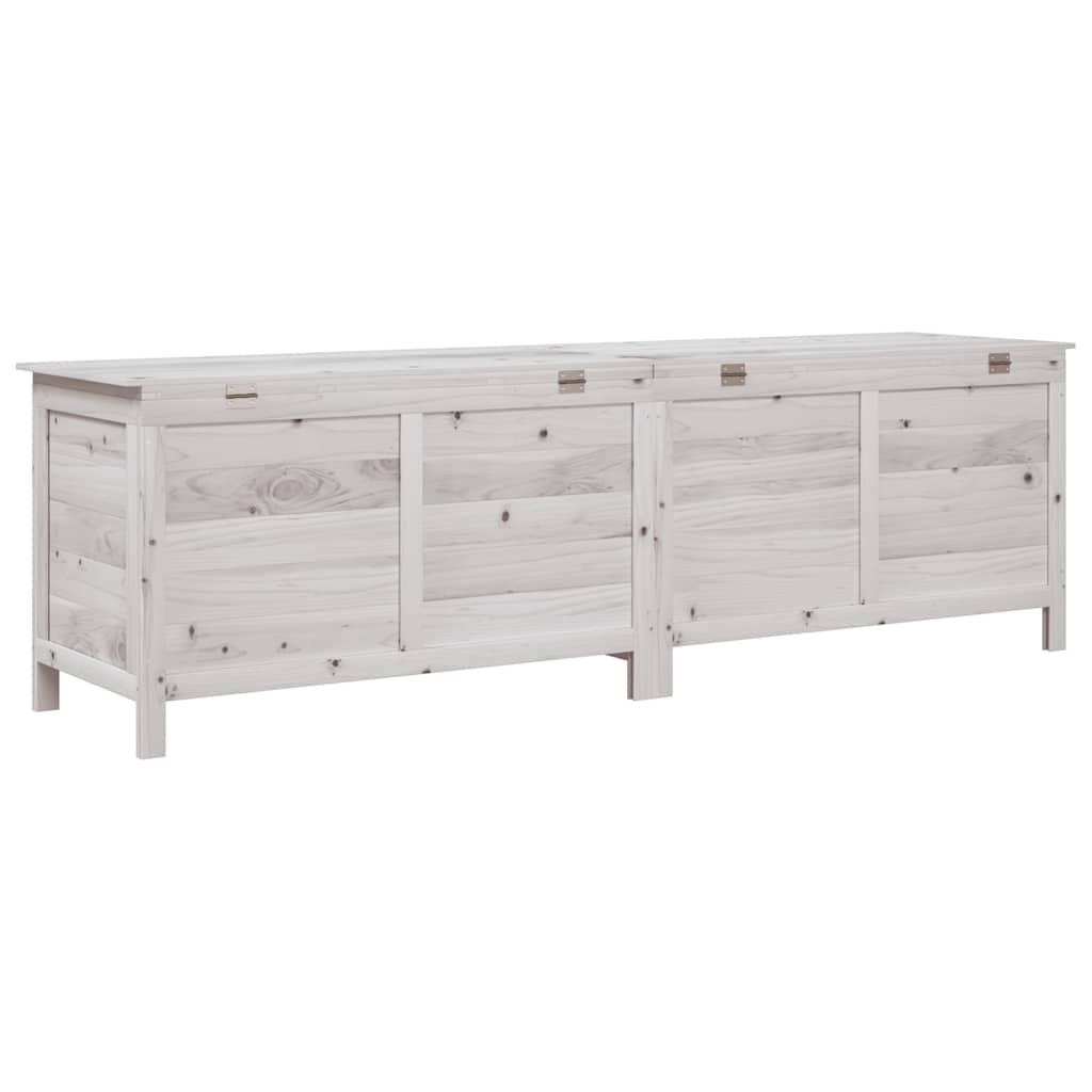 8721012119659_g_en_hd_4 vidaXL Garden Storage Box White 198.5x50x56.5 cm Solid Wood Fir - Image 6