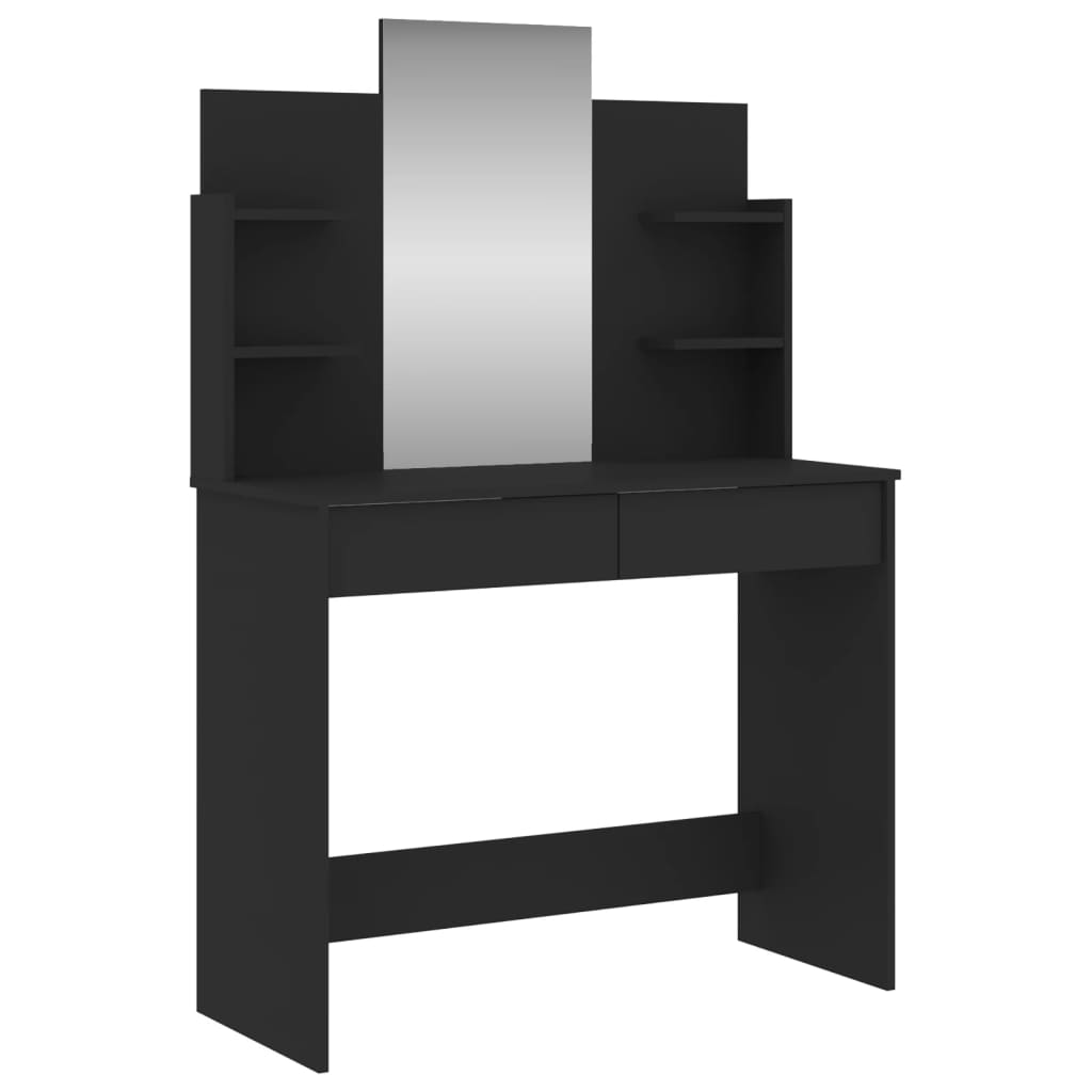 8721012134119_a_en_hd_1 vidaXL Dressing Table with Mirror Black 96x39x142 cm - Image 2