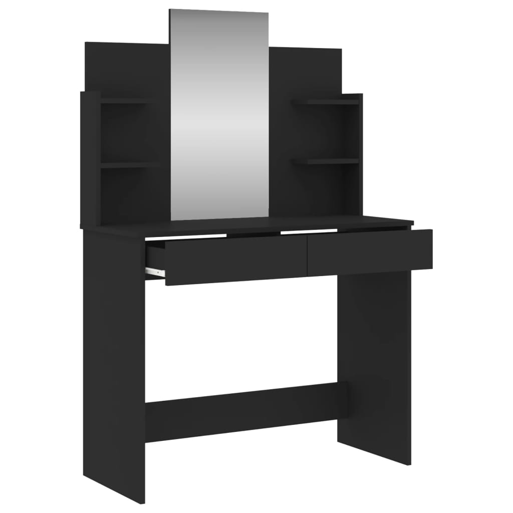 8721012134119_g_en_hd_3 vidaXL Dressing Table with Mirror Black 96x39x142 cm - Image 6