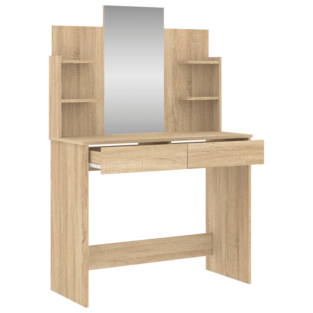 8721012134126_g_en_hd_3 vidaXL Dressing Table with Mirror Sonoma Oak 96x39x142 cm - Image 6
