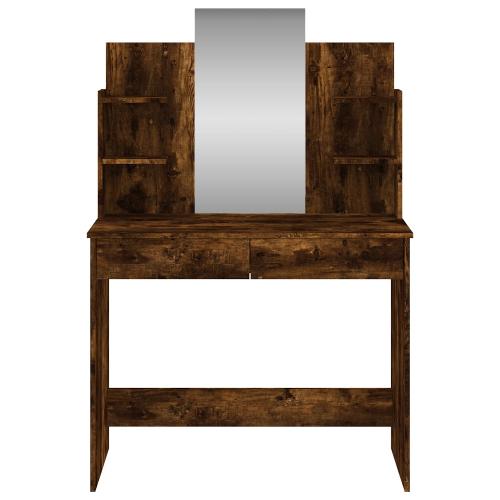 8721012134157_g_en_hd_2 vidaXL Dressing Table with Mirror Smoked Oak 96x39x142 cm - Image 5