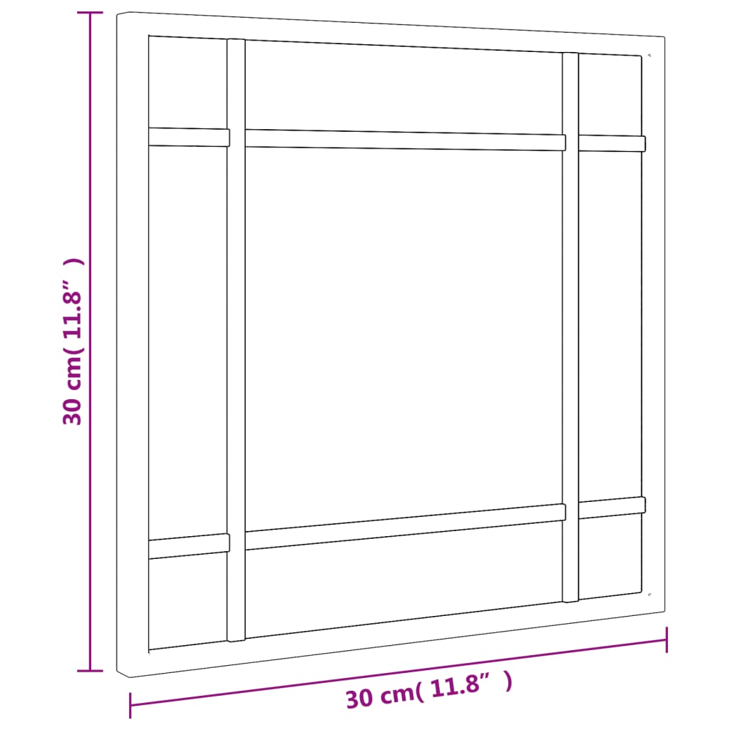 8721012134898_g_en_hd_5 vidaXL Wall Mirror Black 30x30 cm Square Iron - Image 7