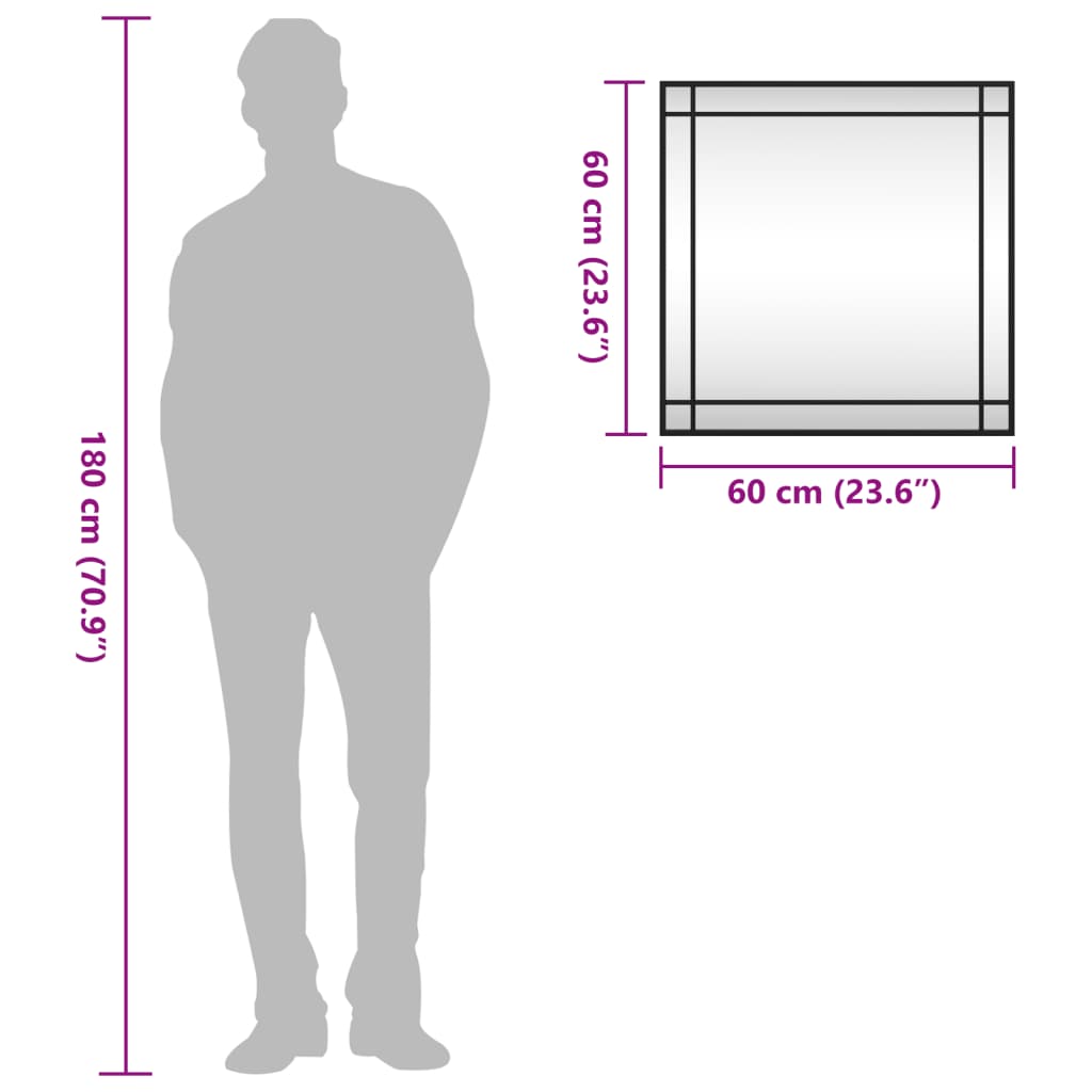 8721012134928_g_en_hd_6 vidaXL Wall Mirror Black 60x60 cm Square Iron - Image 8