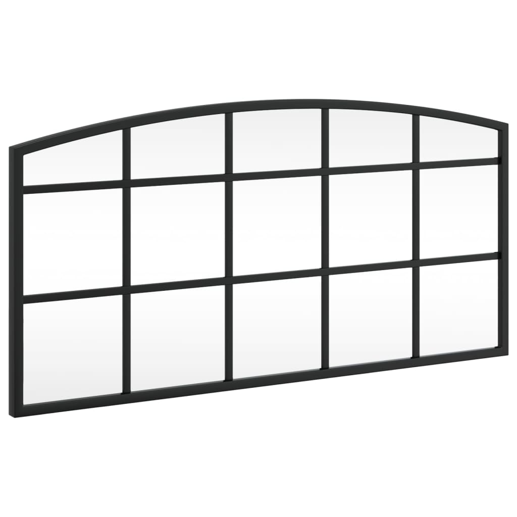 8721012134935_a_en_hd_1 vidaXL Wall Mirror Black 60x30 cm Arch Iron - Image 2