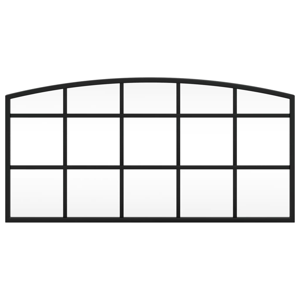 8721012134935_g_en_hd_1 vidaXL Wall Mirror Black 60x30 cm Arch Iron - Image 3