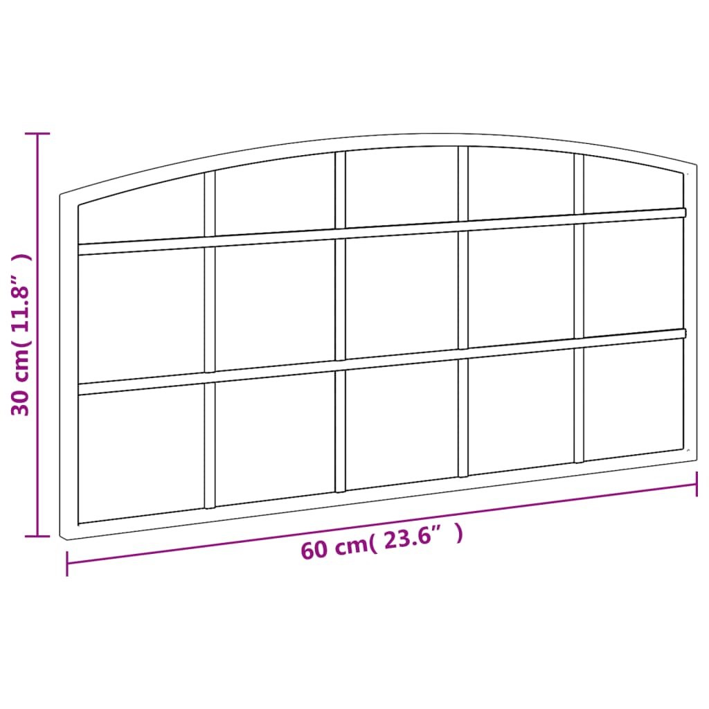 8721012134935_g_en_hd_5 vidaXL Wall Mirror Black 60x30 cm Arch Iron - Image 7