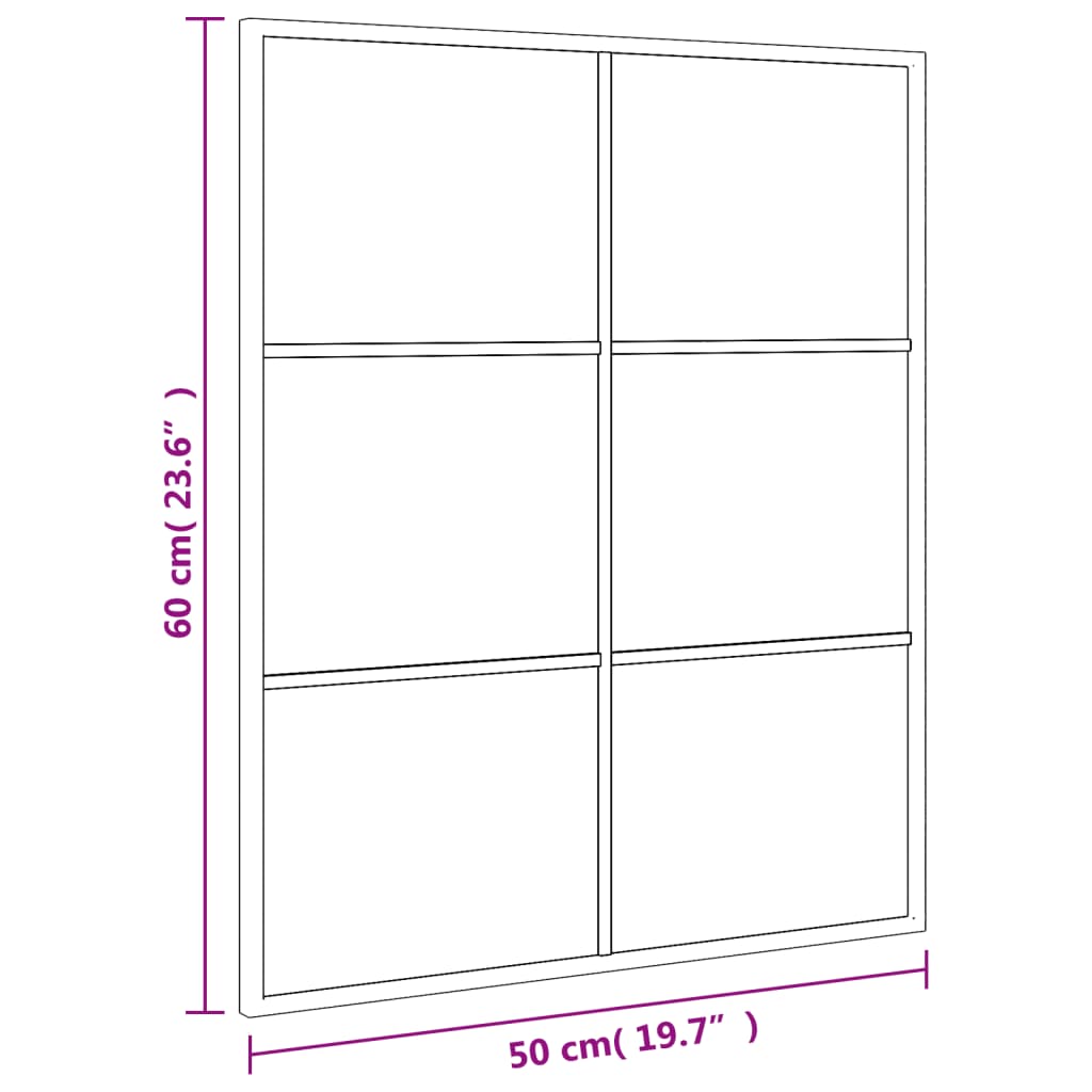 8721012135048_g_en_hd_6 vidaXL Wall Mirror Black 50x60 cm Rectangle Iron - Image 8