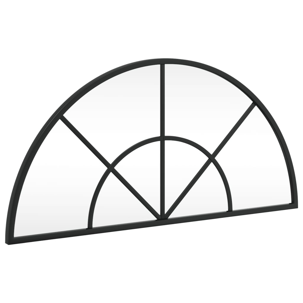 8721012135079_a_en_hd_1 vidaXL Wall Mirror Black 60x30 cm Arch Iron - Image 2