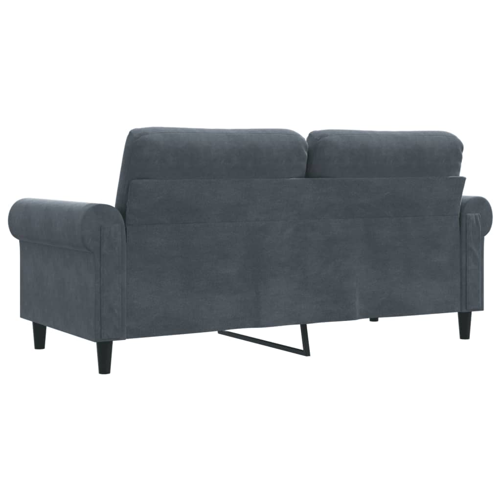 8721012136151_g_en_hd_4 vidaXL 2-Seater Sofa Dark Grey 140 cm Velvet - Image 6