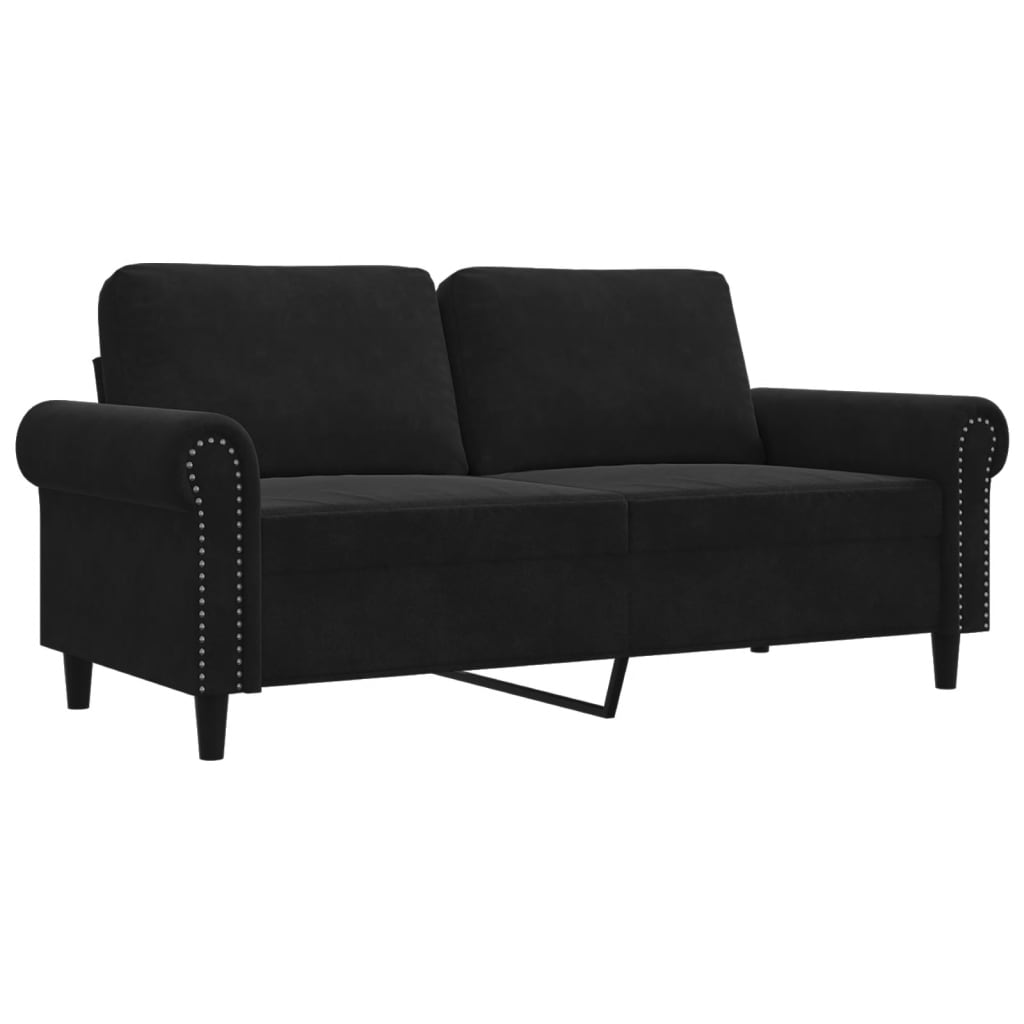 8721012136199_a_en_hd_1 vidaXL 2-Seater Sofa Black 140 cm Velvet - Image 2