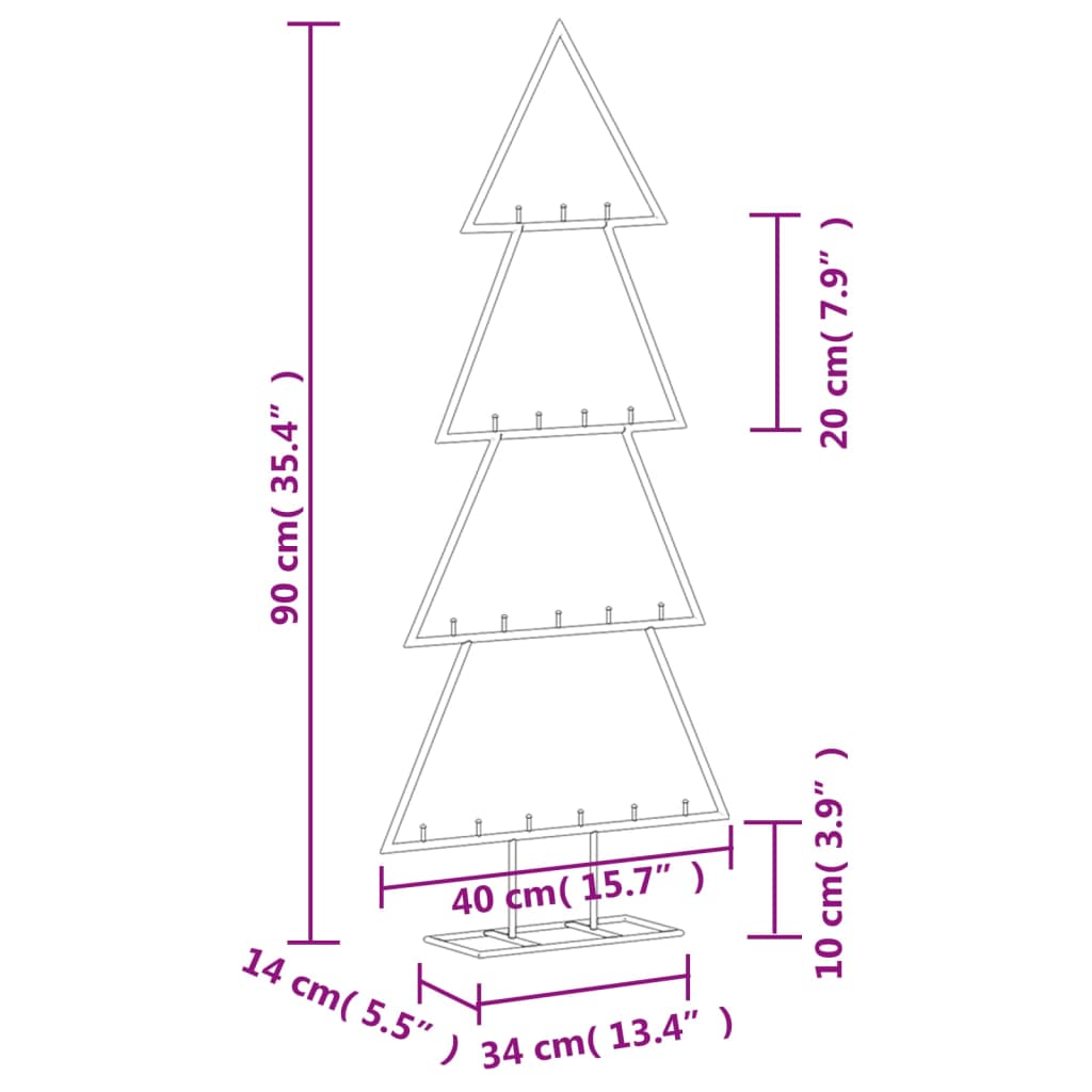 8721012137028_g_en_hd_5 vidaXL Metal Christmas Tree for Decoration Black 90 cm - Image 7