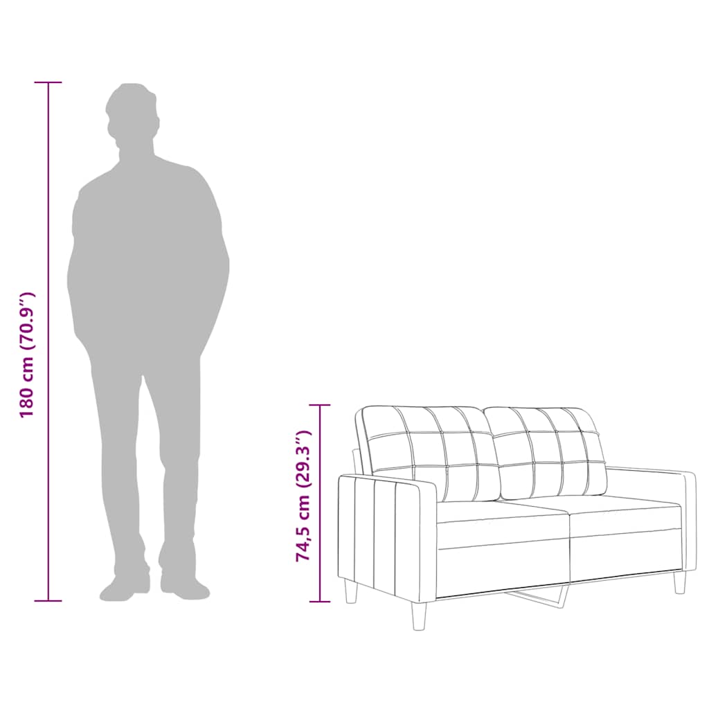 8721012138100_g_en_hd_7 vidaXL 2-Seater Sofa Dark Grey 120 cm Fabric - Image 9