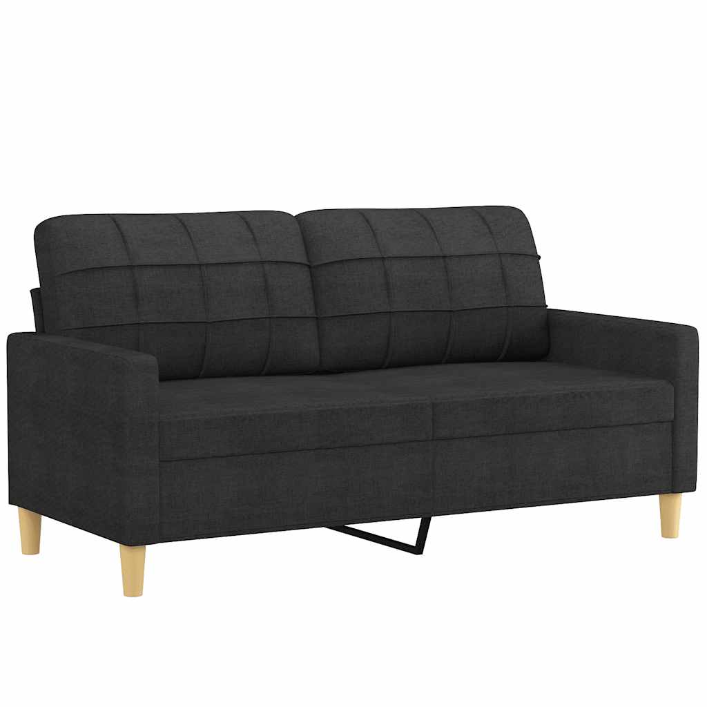 8721012138216_a_en_hd_1 vidaXL 2-Seater Sofa Black 140 cm Fabric - Image 2