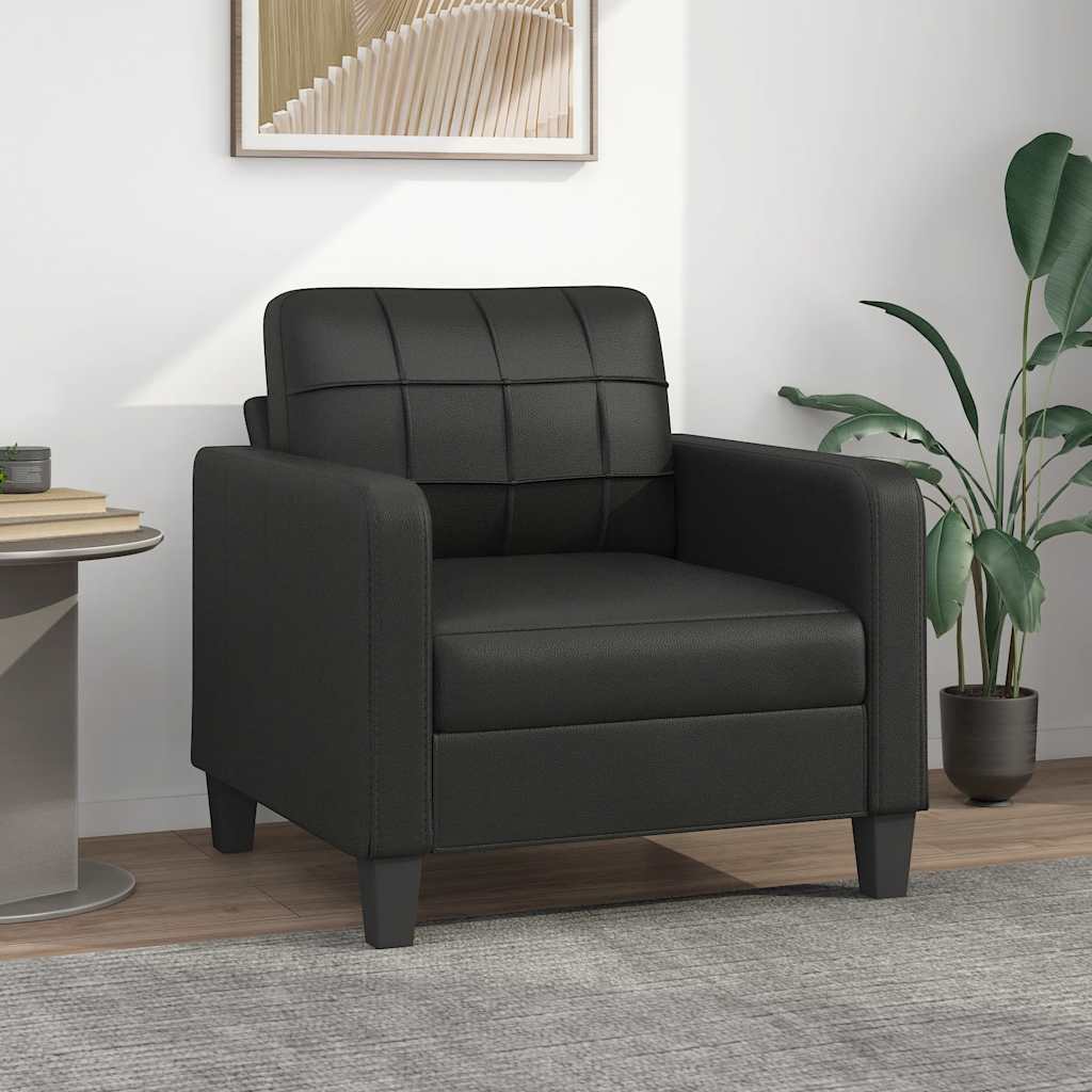 vidaXL Sofa Chair Black 60 cm Faux Leather