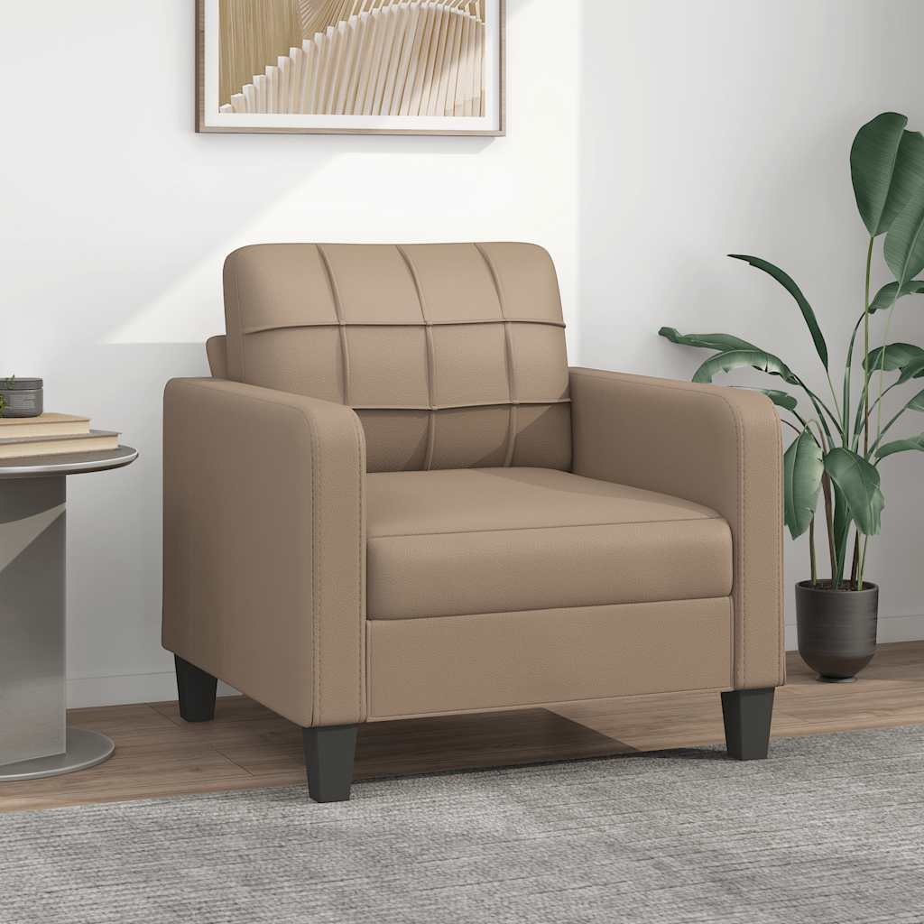 vidaXL Sofa Chair Cappuccino 60 cm Faux Leather