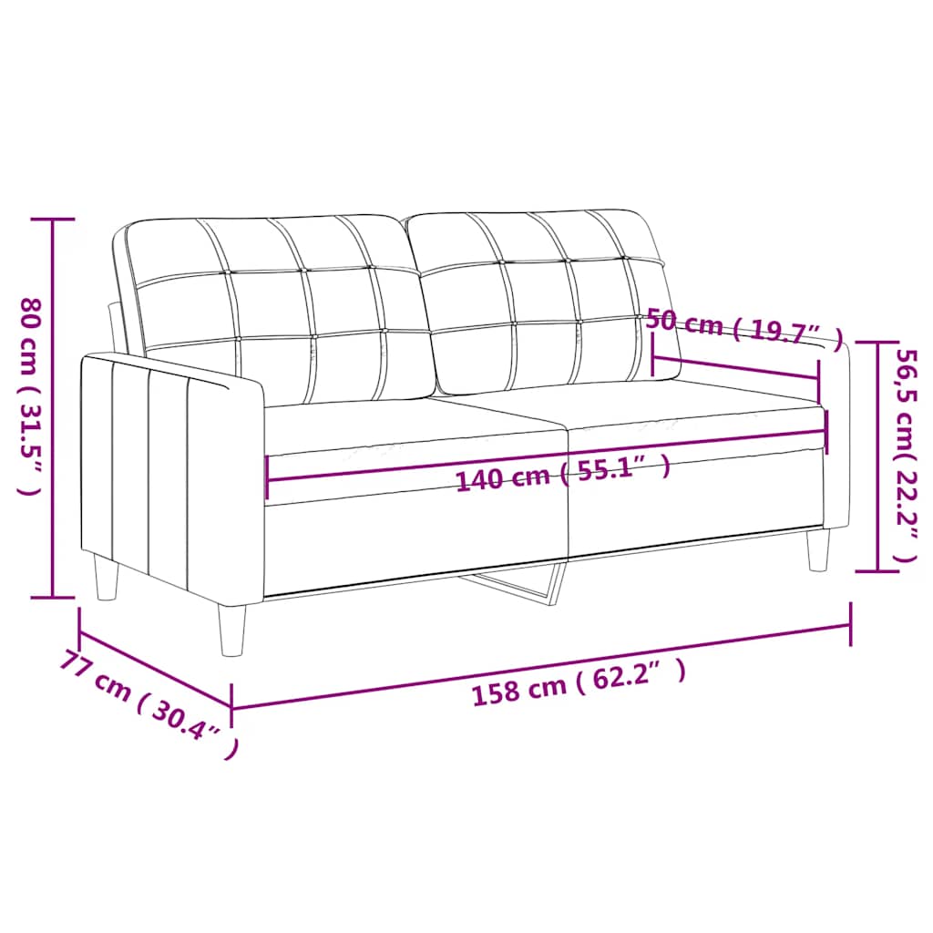 8721012138438_g_en_hd_6 vidaXL 2-Seater Sofa Black 140 cm Faux Leather - Image 8