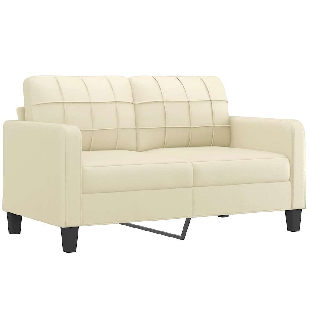 8721012138445_a_en_hd_1 vidaXL 2-Seater Sofa Cream 140 cm Faux Leather - Image 2