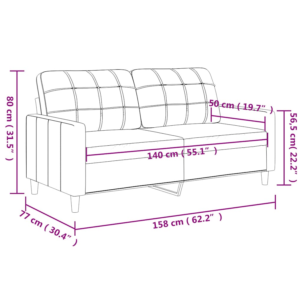 8721012138445_g_en_hd_6 vidaXL 2-Seater Sofa Cream 140 cm Faux Leather - Image 8