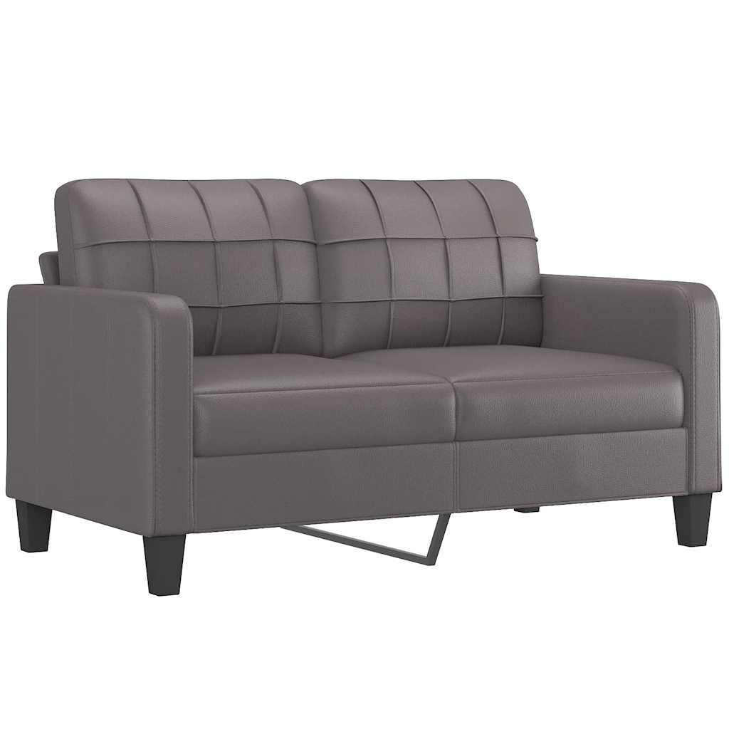 8721012138452_a_en_hd_1 vidaXL 2-Seater Sofa Grey 140 cm Faux Leather - Image 2