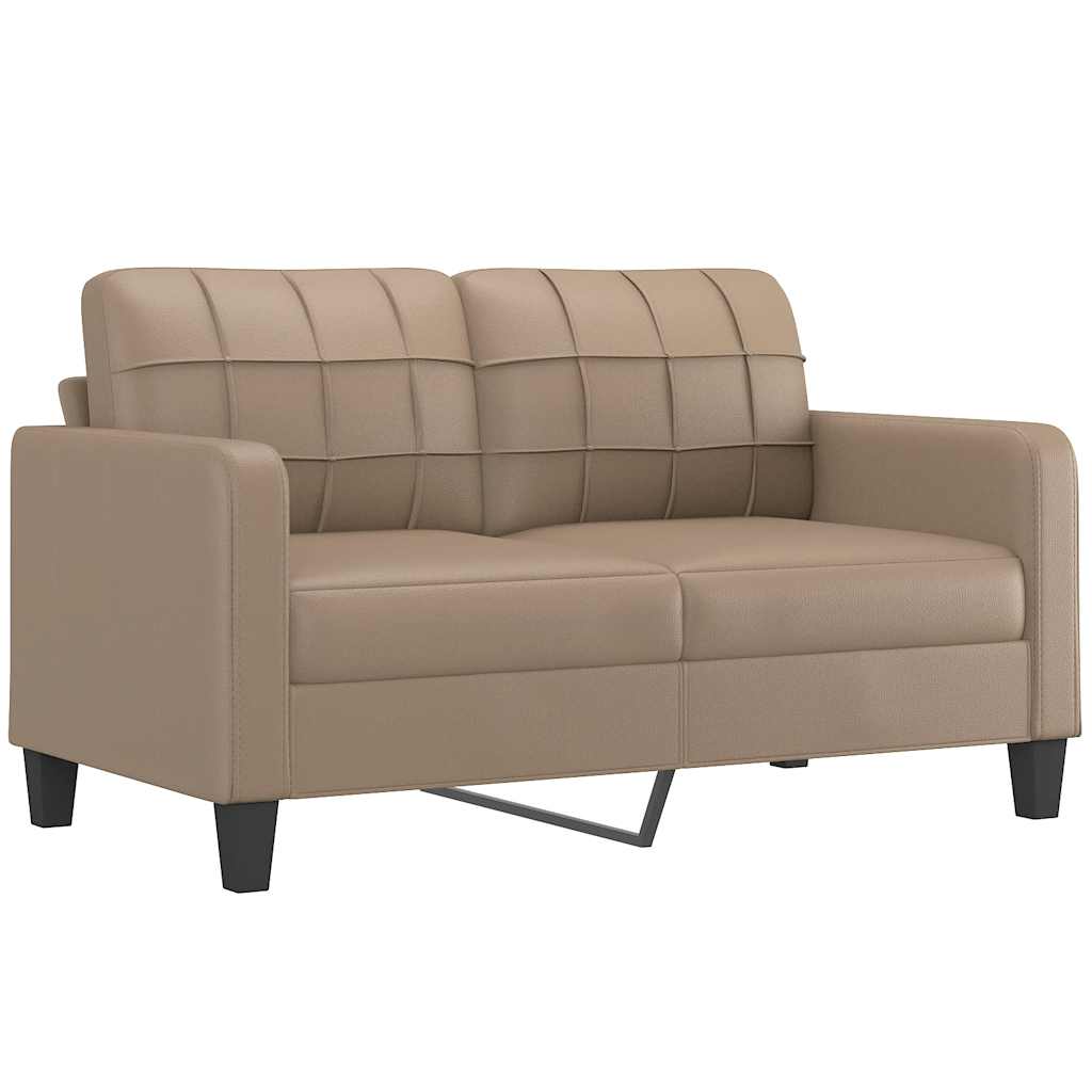 8721012138476_a_en_hd_1 vidaXL 2-Seater Sofa Cappuccino 140 cm Faux Leather - Image 2
