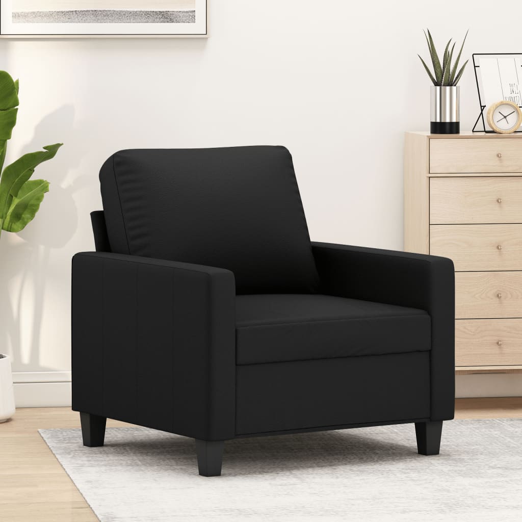 vidaXL Sofa Chair Black 60 cm Faux Leather