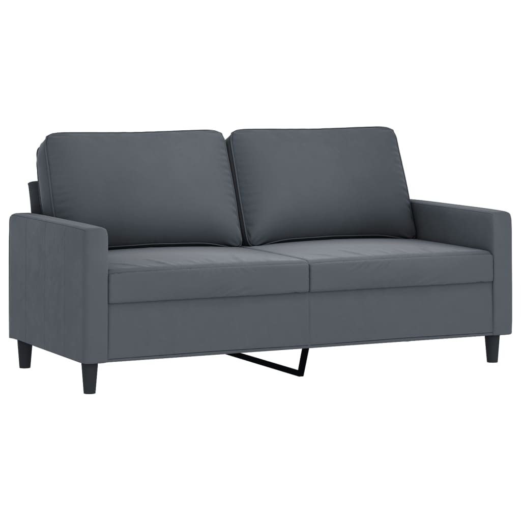 8721012139268_a_en_hd_1 vidaXL 2-Seater Sofa Dark Grey 140 cm Velvet - Image 2