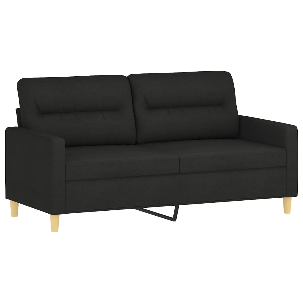 8721012139657_a_en_hd_1 vidaXL 2-Seater Sofa Black 140 cm Fabric - Image 2
