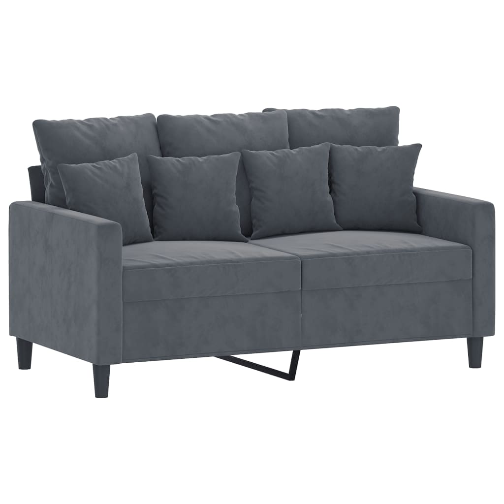 8721012140202_a_en_hd_1 vidaXL 2-Seater Sofa Dark Grey 120 cm Velvet - Image 2