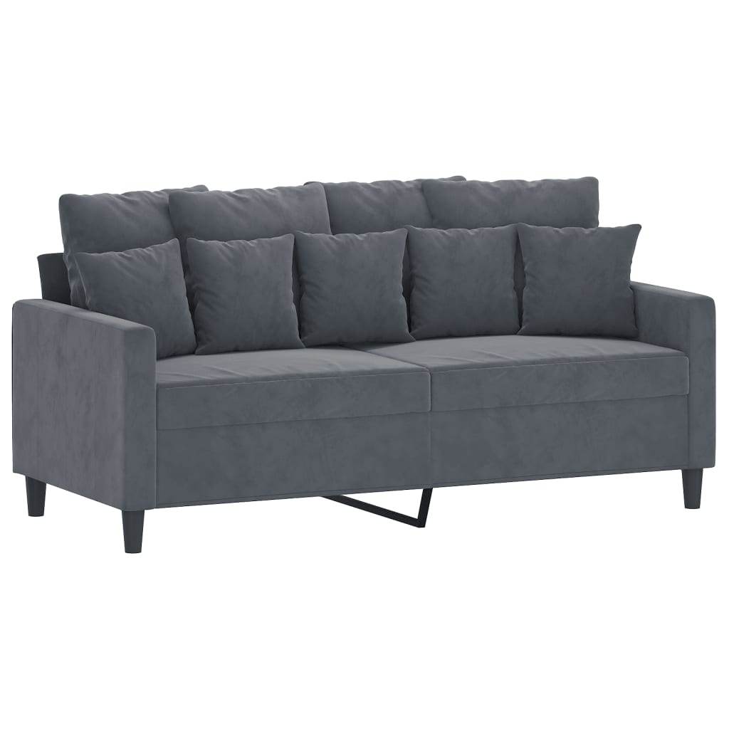 8721012140301_a_en_hd_1 vidaXL 2-Seater Sofa Dark Grey 140 cm Velvet - Image 2