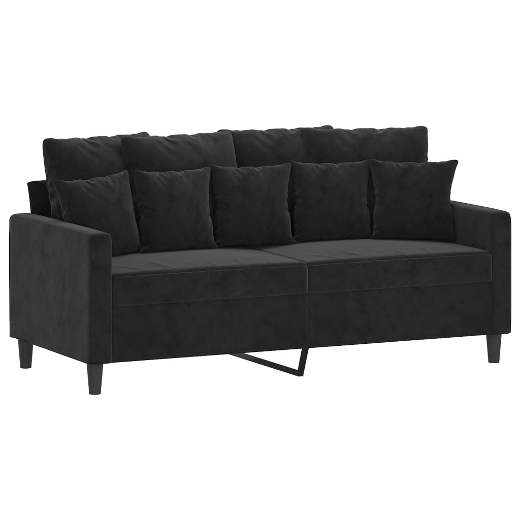 8721012140349_a_en_hd_1 vidaXL 2-Seater Sofa Black 140 cm Velvet - Image 2