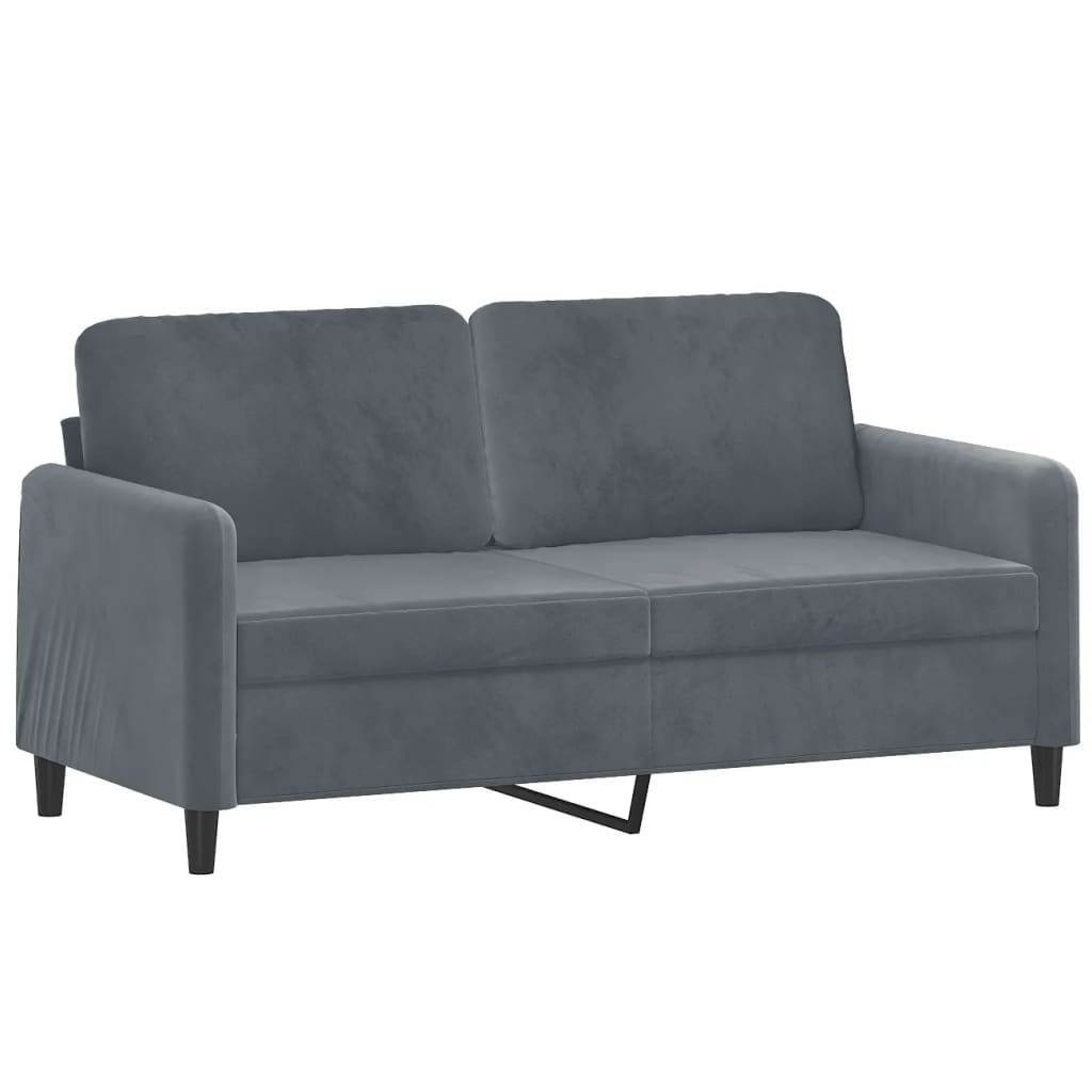 8721012141698_a_en_hd_1 vidaXL 2-Seater Sofa Dark Grey 140 cm Velvet - Image 2