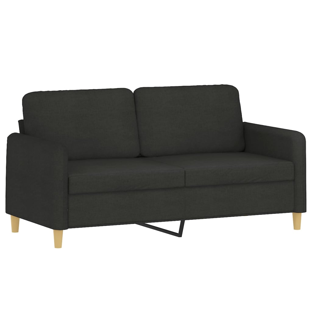 8721012142084_a_en_hd_1 vidaXL 2-Seater Sofa Black 140 cm Fabric - Image 2