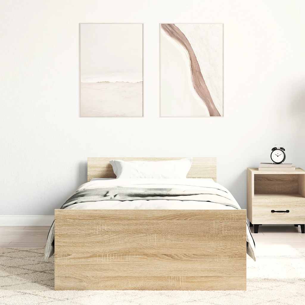 8721012154278_g_en_hd_1 vidaXL Bed Frame without Mattress Sonoma Oak 90x190 cm Engineered Wood - Image 3