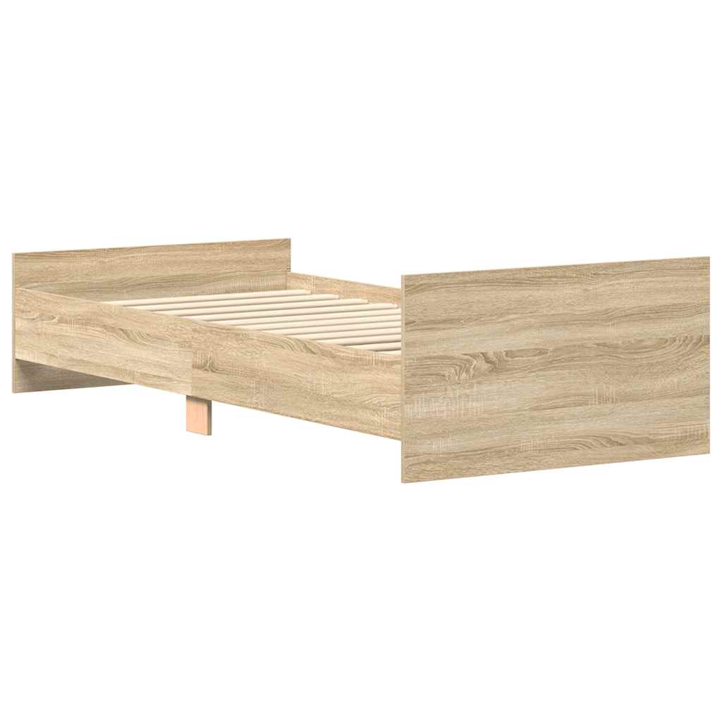 8721012154278_g_en_hd_5 vidaXL Bed Frame without Mattress Sonoma Oak 90x190 cm Engineered Wood - Image 7