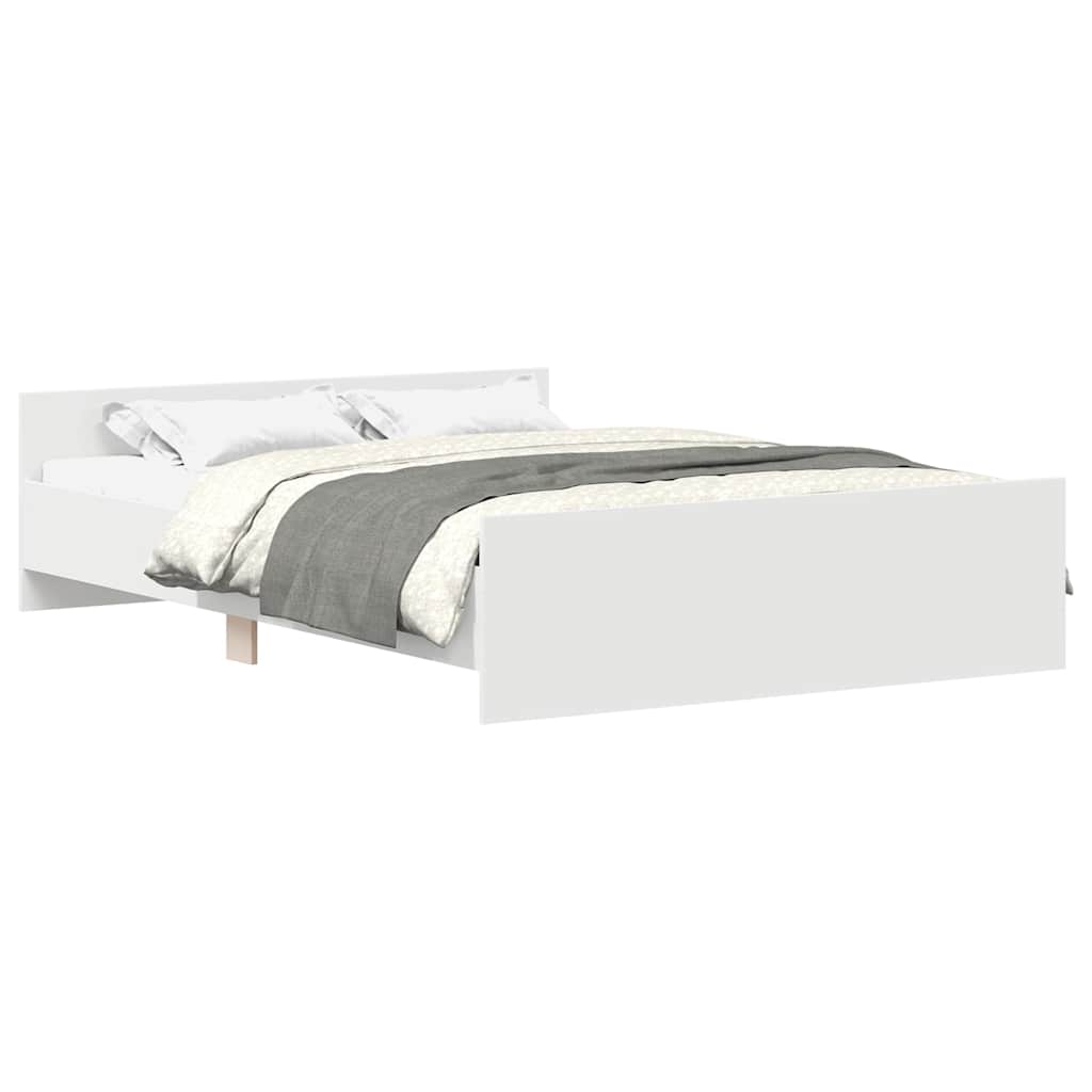 8721012157453_a_en_hd_1 vidaXL Bed Frame without Mattress White 135x190 cm - Image 2