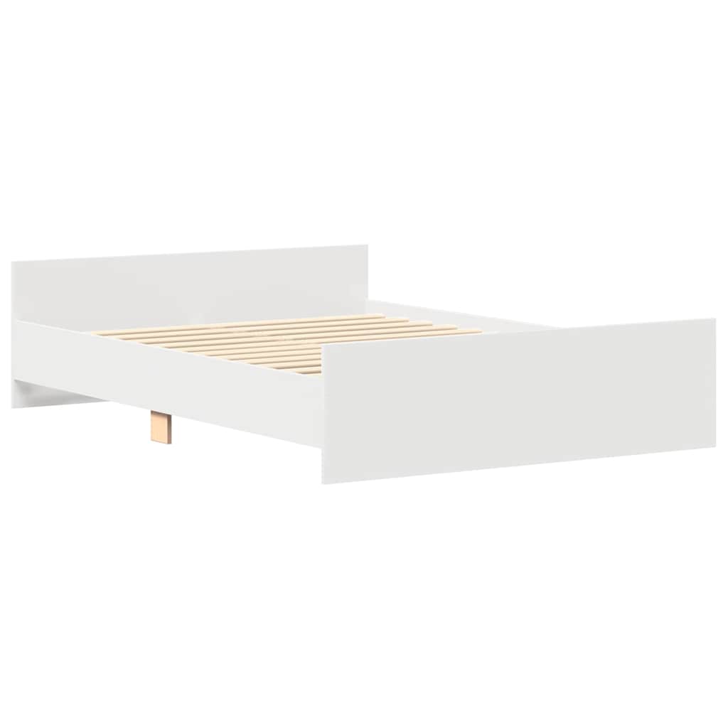 8721012157453_g_en_hd_1 vidaXL Bed Frame without Mattress White 135x190 cm - Image 3