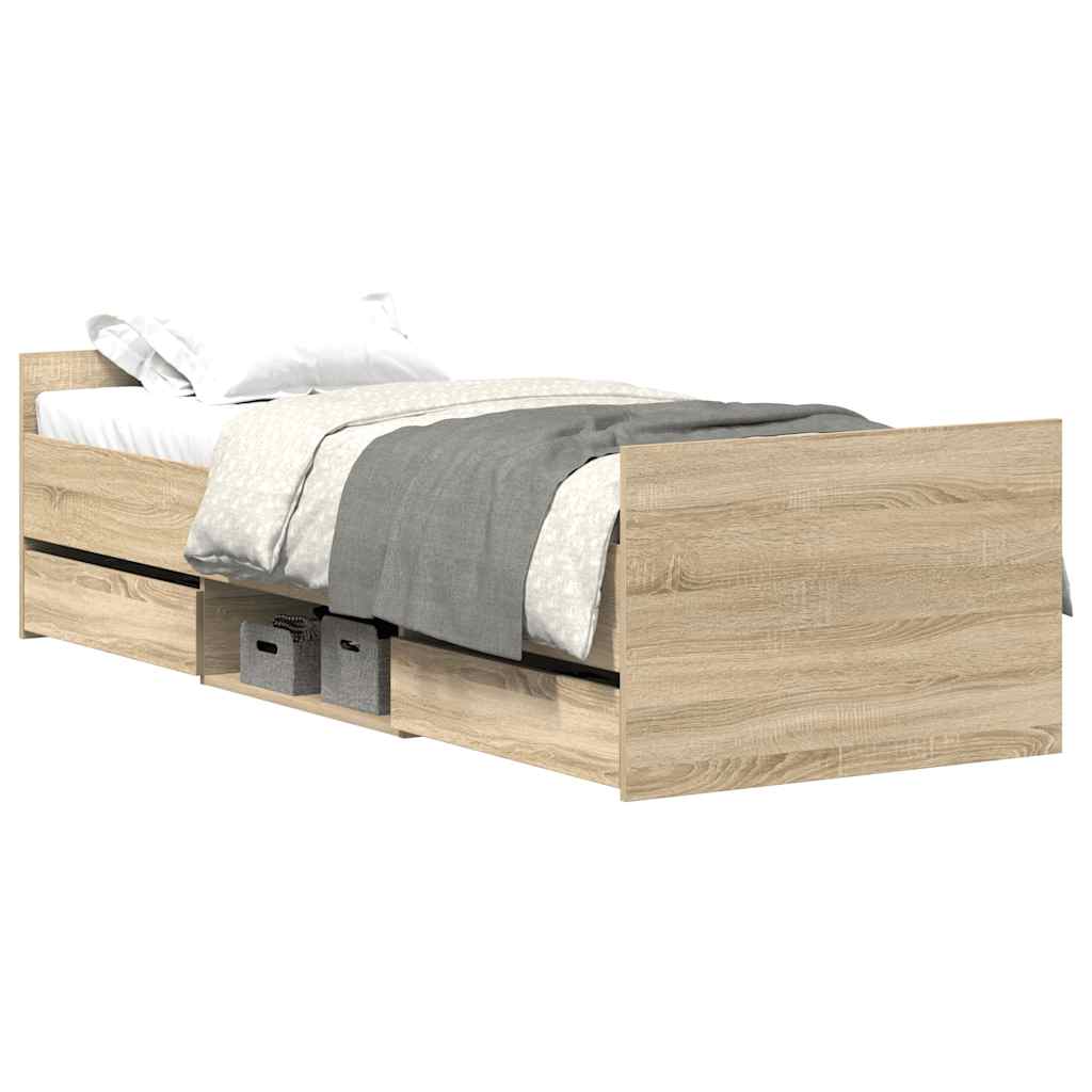 8721012157682_a_en_hd_1 vidaXL Bed Frame without Mattress Sonoma Oak 90x190 cm - Image 2