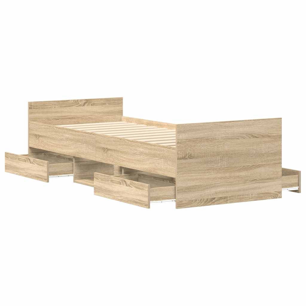 8721012157682_g_en_hd_3 vidaXL Bed Frame without Mattress Sonoma Oak 90x190 cm - Image 5