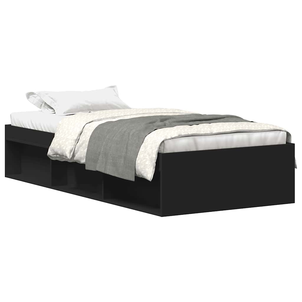 8721012157958_a_en_hd_1 vidaXL Bed Frame without Mattress Black 90x190 cm - Image 2