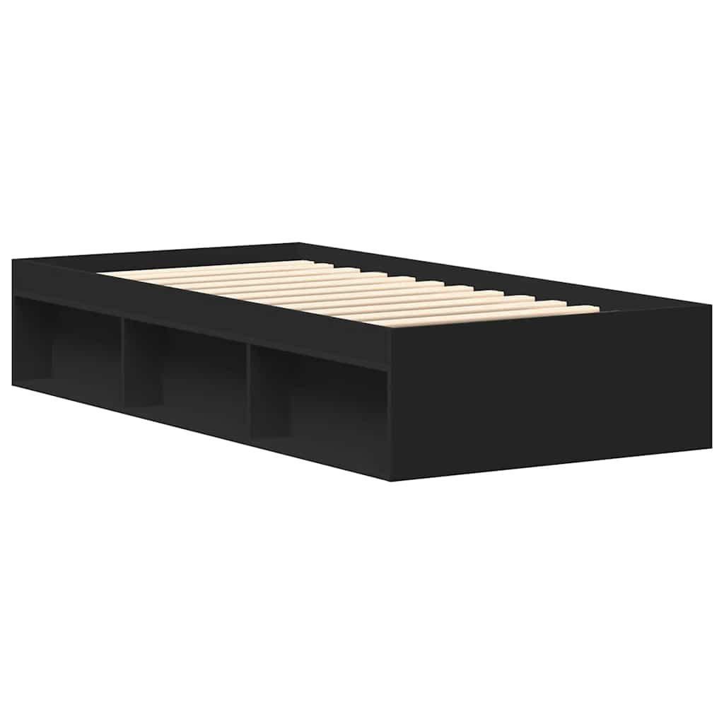 8721012157958_g_en_hd_2 vidaXL Bed Frame without Mattress Black 90x190 cm - Image 4