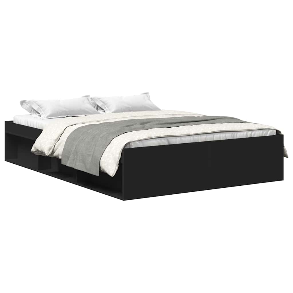 8721012158238_a_en_hd_1 vidaXL Bed Frame without Mattress Black 150x200 cm - Image 2