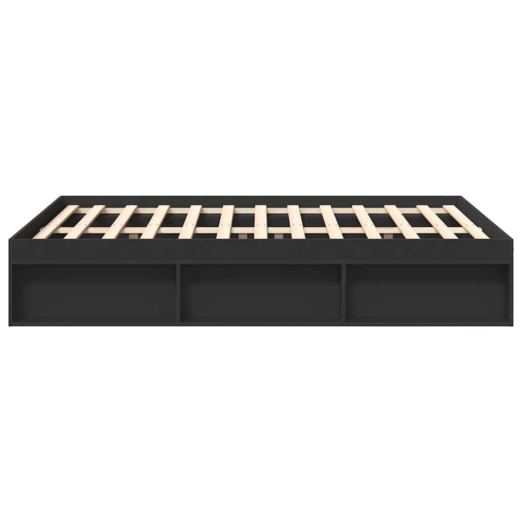 8721012158238_g_en_hd_4 vidaXL Bed Frame without Mattress Black 150x200 cm - Image 6