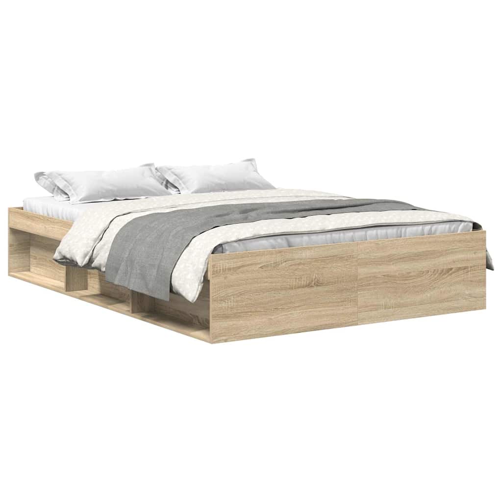 8721012158245_a_en_hd_1 vidaXL Bed Frame without Mattress Sonoma Oak 150x200 cm - Image 2