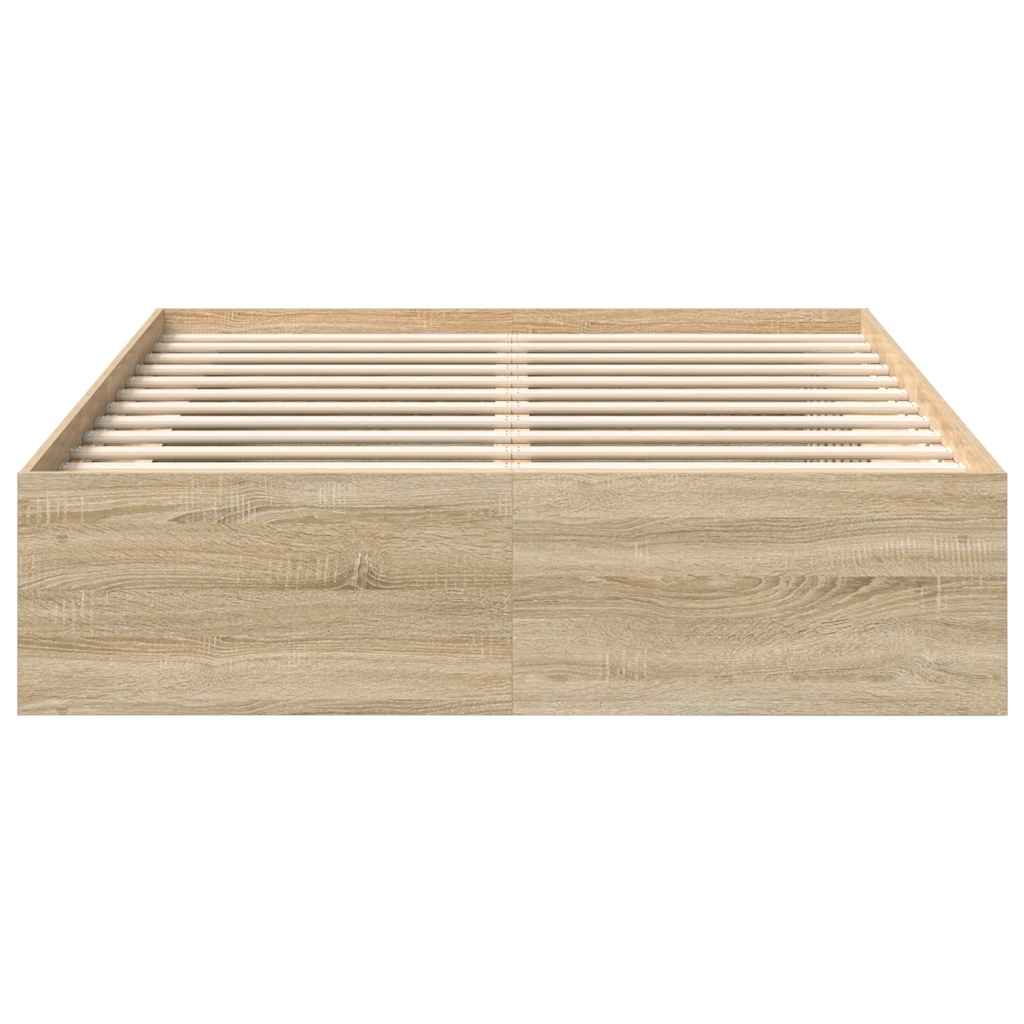 8721012158245_g_en_hd_3 vidaXL Bed Frame without Mattress Sonoma Oak 150x200 cm - Image 5