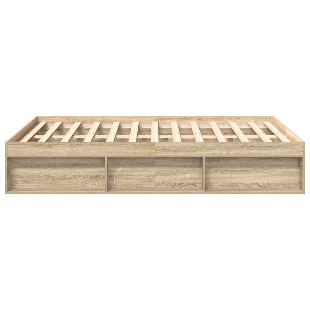 8721012158245_g_en_hd_4 vidaXL Bed Frame without Mattress Sonoma Oak 150x200 cm - Image 6